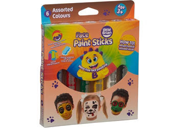 Little Brian Face Paint Sticks Classic 6Pk - Modern Teaching Aids NZ