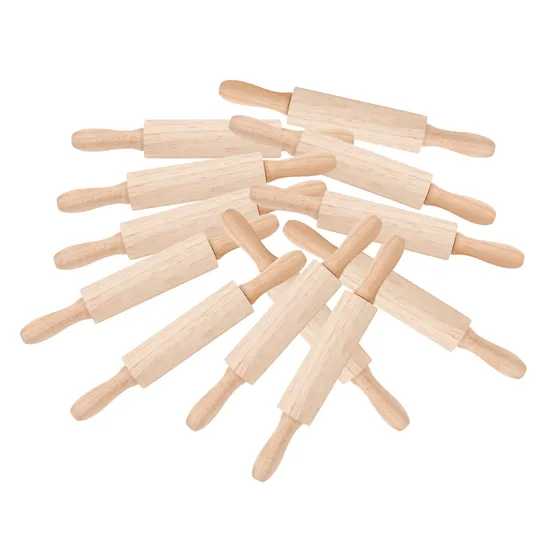 Wooden Rolling Pin 25cm Pack of 12 - Modern Teaching Aids NZ