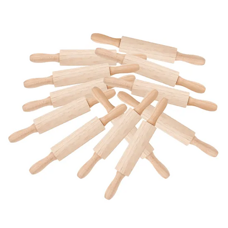 Wooden Rolling Pin 25cm Pack of 12 - Modern Teaching Aids NZ