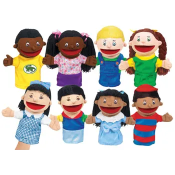 Lakeshore Learning  Let's Talk! Kid Puppets - Complete Set - Modern Teaching Aids NZ