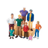 Lakeshore Learning Block Play People - Caucasian Family, Set of 8 - Modern Teaching Aids NZ