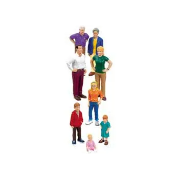 Lakeshore Learning Block Play People - Caucasian Family, Set of 8 - Modern Teaching Aids NZ