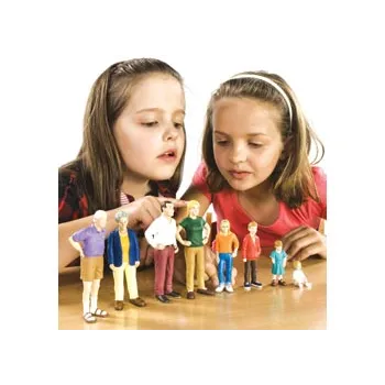 Lakeshore Learning Block Play People - Caucasian Family, Set of 8 - Modern Teaching Aids NZ