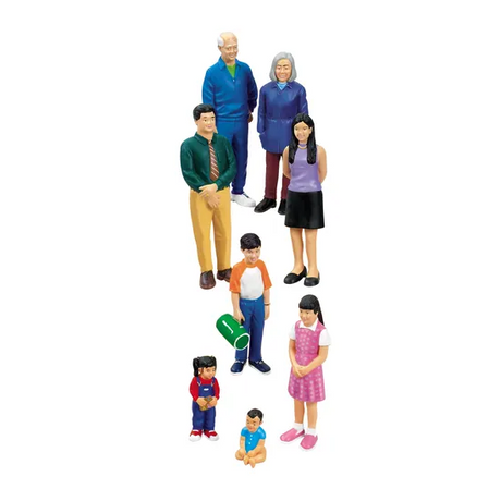 Lakeshore Learning Block Play People - Asian Family, Set of 8 - Modern Teaching Aids NZ