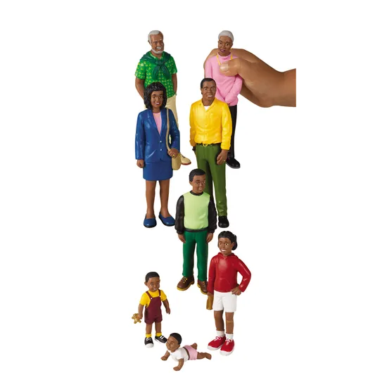 Lakeshore Learning Block Play People - African Family, Set of 8 - Modern Teaching Aids NZ