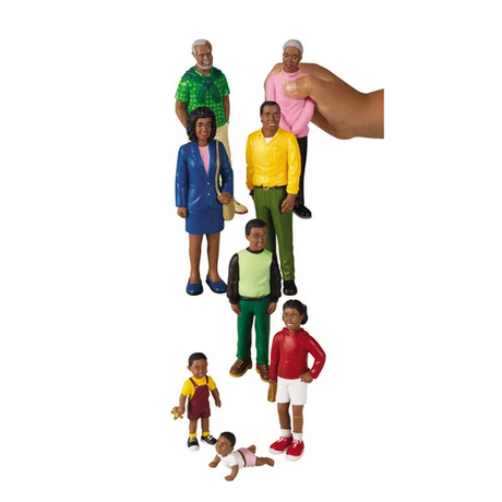 Lakeshore Learning Block Play People - African Family, Set of 8 - Modern Teaching Aids NZ