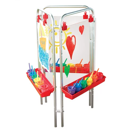 Indoor and Outdoor Triple Station Easel - Modern Teaching Aids NZ