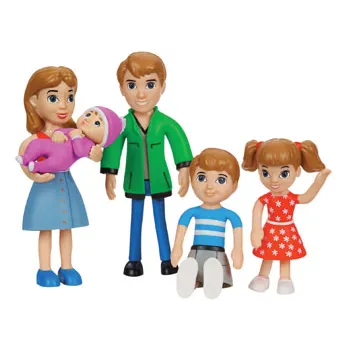 Lakeshore Pose & Play Dolls - Caucasian Family - Modern Teaching Aids NZ