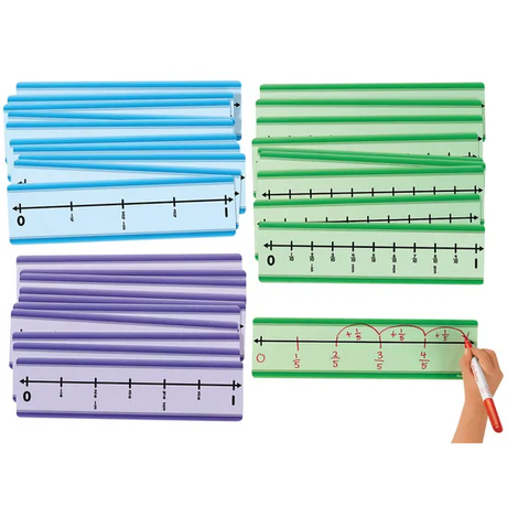 Lakeshore Learning Write & Wipe Number Lines - Fractions - Modern Teaching Aids NZ