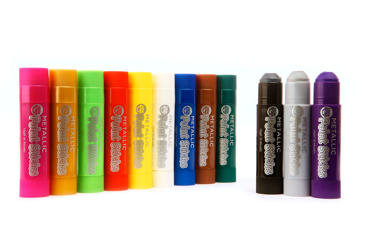Little Brian Paint Sitcks Metallic 12Pk - Modern Teaching Aids NZ