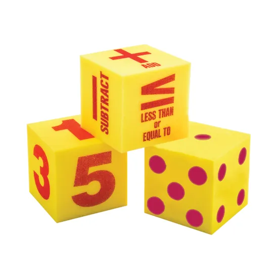 Teachables Foam Dice Set - Regular, 12.7 cm, Set of 6 - Modern Teaching Aids NZ