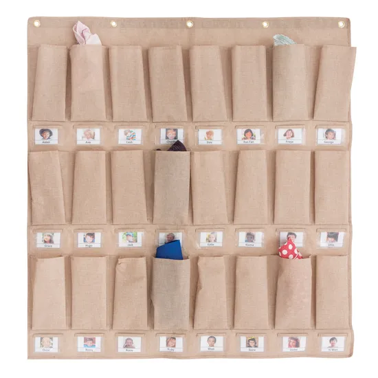 Hat Storage Pockets - 24 Natural - Modern Teaching Aids NZ