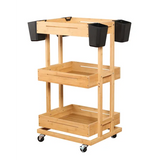 Bamboo Storage Trolley - 3 Tier - Modern Teaching Aids NZ