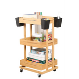 Bamboo Storage Trolley - 3 Tier - Modern Teaching Aids NZ