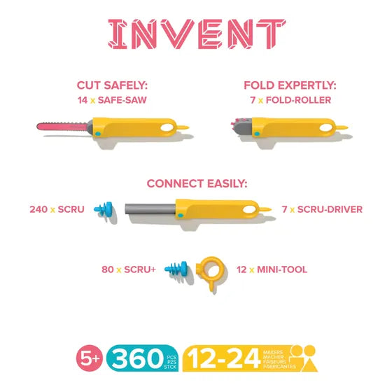 Makedo Invent Kit 360 Pieces (12-24 Makers) - Modern Teaching Aids NZ