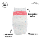 Max & Rosie Nappies - Walker, 12-17 kg, Pack of 176