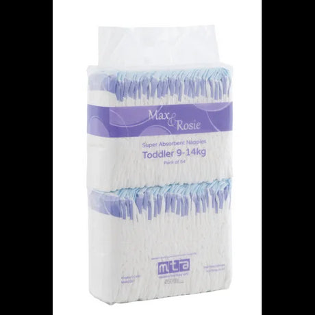 Max & Rosie Nappies Toddler 9-14kg Unisex - 54pce - Modern Teaching Aids NZ