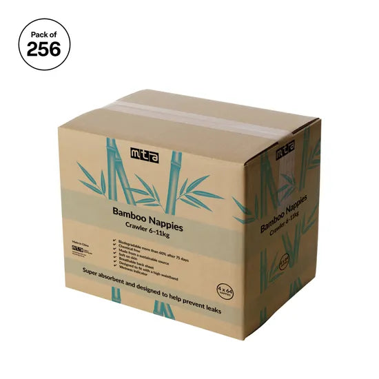 Bamboo Nappies - Crawler, 6-11 kg, Pack of 256