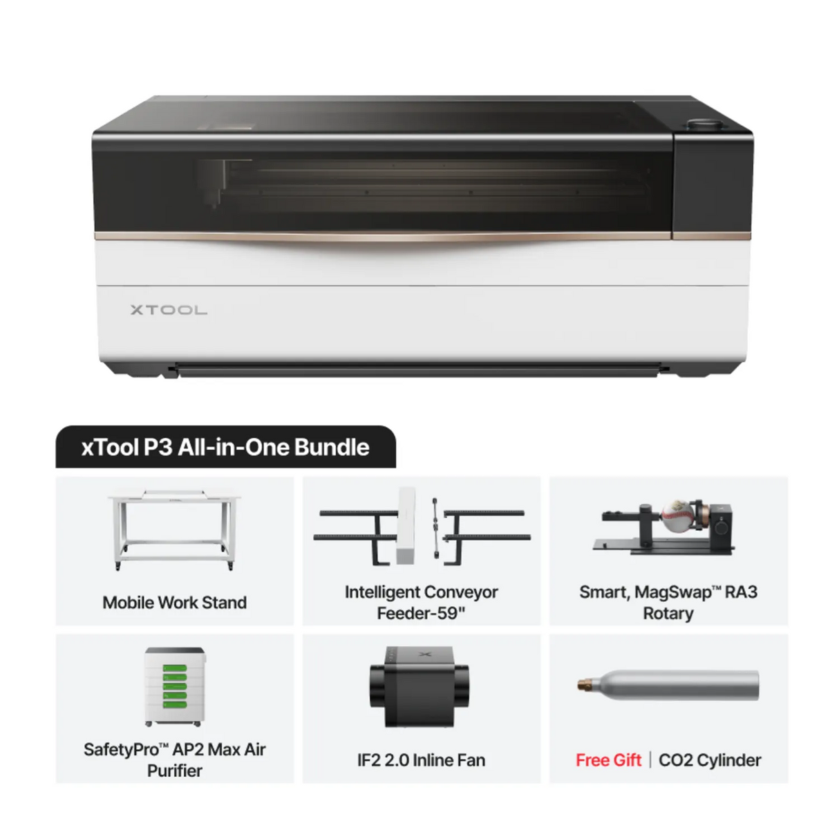 xTool P3 80W CO2 Laser All-in-One Bundle