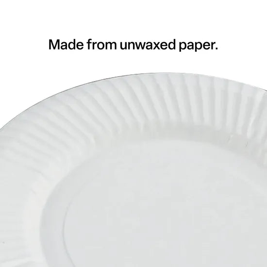 Unwaxed Round Paper Plates 18cm - Pack of 50 - Modern Teaching Aids NZ