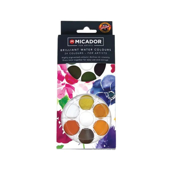 Brilliant Watercolour Discs - 24 Colours - Modern Teaching Aids NZ