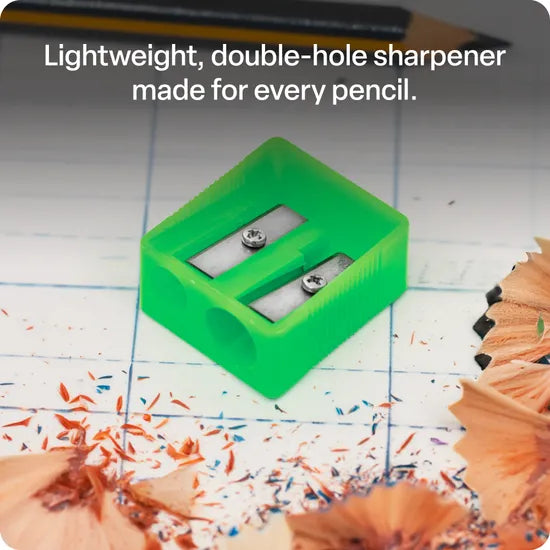 Double Hole Pencil Sharpener - Singular - Modern Teaching Aids NZ