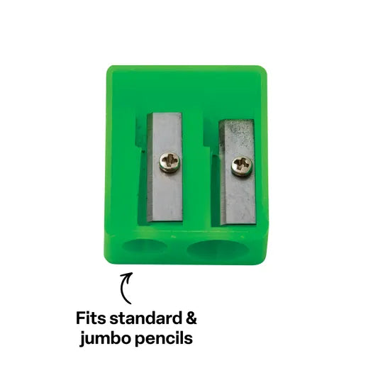 Double Hole Pencil Sharpener - Singular - Modern Teaching Aids NZ