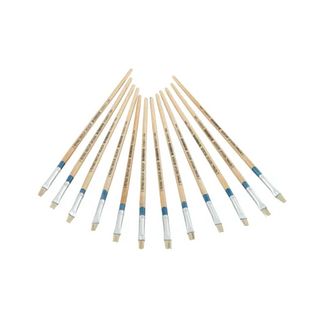 Long Flat Brush Size 2 - Pack 12 - Modern Teaching Aids NZ