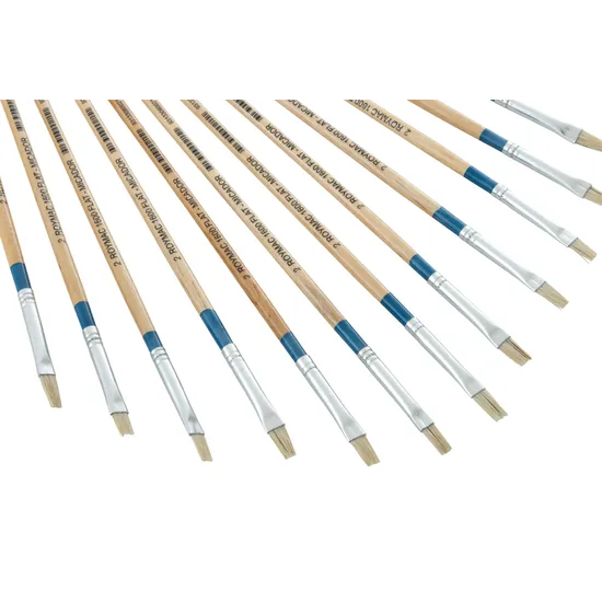 Long Flat Brush Size 2 - Pack 12 - Modern Teaching Aids NZ
