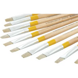 Long Flat Brush Size 6 - Pack 12 - Modern Teaching Aids NZ