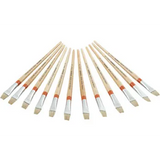 Long Flat Brush Size 8 - Pack 12 - Modern Teaching Aids NZ