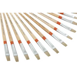 Long Flat Brush Size 8 - Pack 12 - Modern Teaching Aids NZ