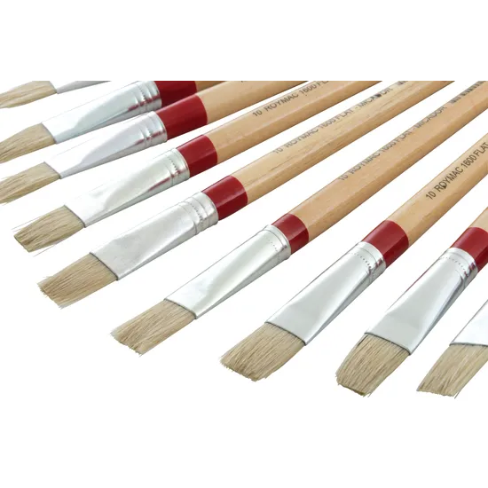 Long Flat Brush Size 10 - Pack 12 - Modern Teaching Aids NZ