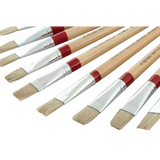 Long Flat Brush Size 10 - Pack 12 - Modern Teaching Aids NZ