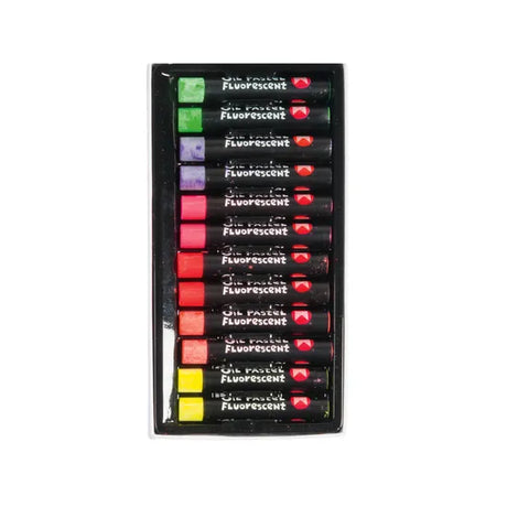 Micador Large Oil Pastels Fluorescent - Pack of 12 - Modern Teaching Aids NZ