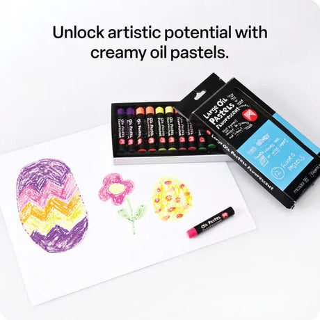 Micador Large Oil Pastels Fluorescent - Pack of 12 - Modern Teaching Aids NZ