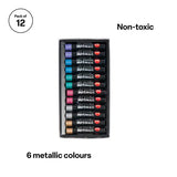 Micador - Large Oil Pastels Metallic 12 Pack - Modern Teaching Aids NZ