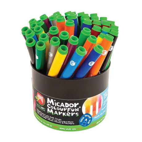 Micador Colourfun Markers - Tub of 48 - Modern Teaching Aids NZ