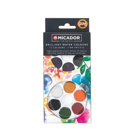 Brilliant Watercolour Discs - 12 Colours - Modern Teaching Aids NZ