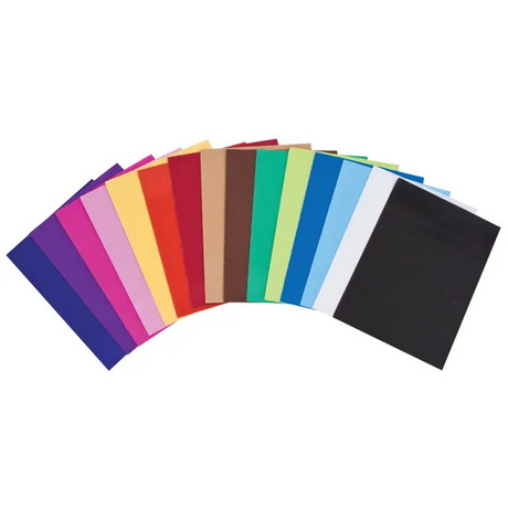 Assorted Corrugated Board (250 x 350mm) 280gsm  - Pack of 25 - Modern Teaching Aids NZ