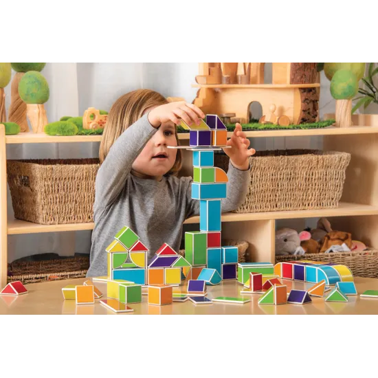 Magnetic Geometric Blocks - 28 pieces - Modern Teaching Aids NZ