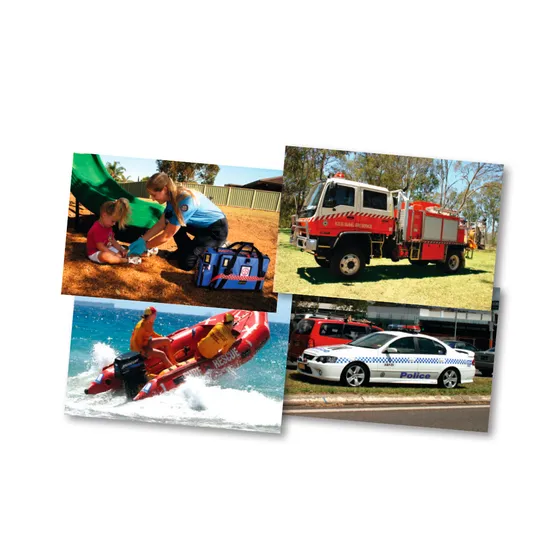 Emergency Services Puzzle & Poster Set of 4 - Modern Teaching Aids NZ