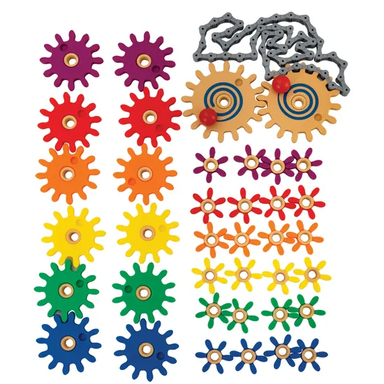 Masterkidz STEM Wall Gears & Chain Set - 39 Pieces - Modern Teaching Aids NZ