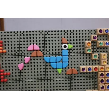 Masterkidz STEM Wall Pastel Geometric Shapes 256 Pieces - Modern Teaching Aids NZ