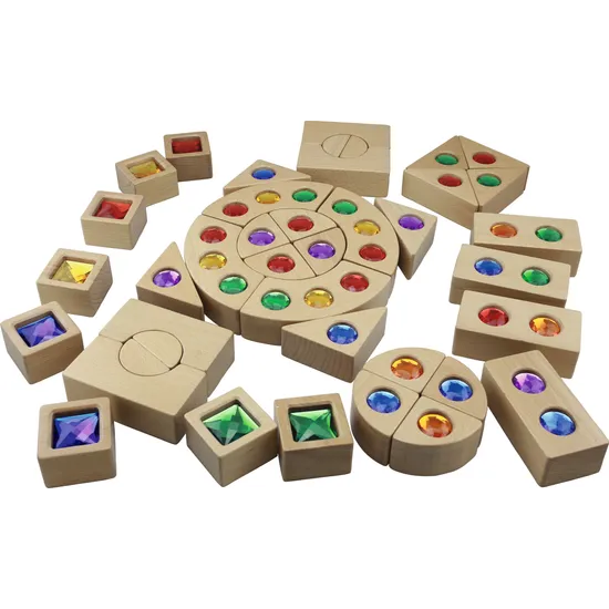 Masterkidz - Gemstone Blocks - 40 pieces - Modern Teaching Aids NZ