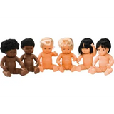 Multicultural Baby Dolls with Hair 38 cm (H) - Set of 6 - Modern Teaching Aids NZ