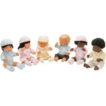 Multicultural Dolls with 3 Clothing Sets 38 cm (H) - Modern Teaching Aids NZ