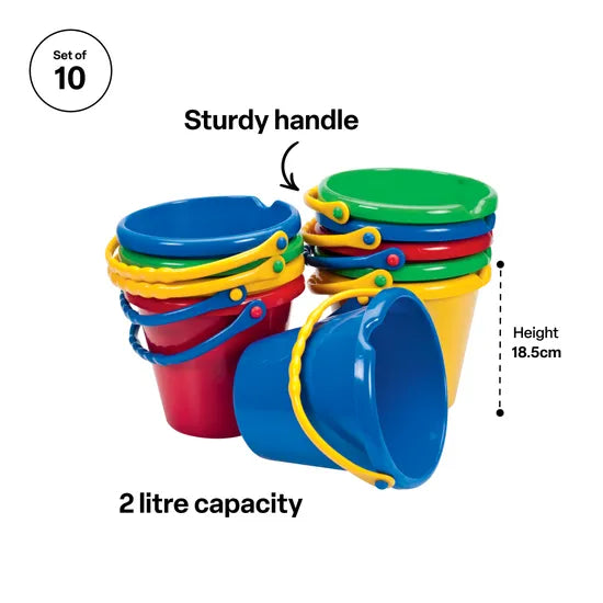 Heavy Duty Bucket Plastic Set of 10