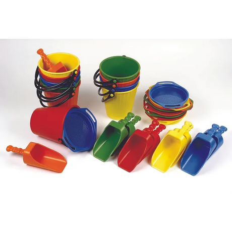 Heavy Duty Buckets Scoops & Sieves Set of 30 - Modern Teaching Aids NZ