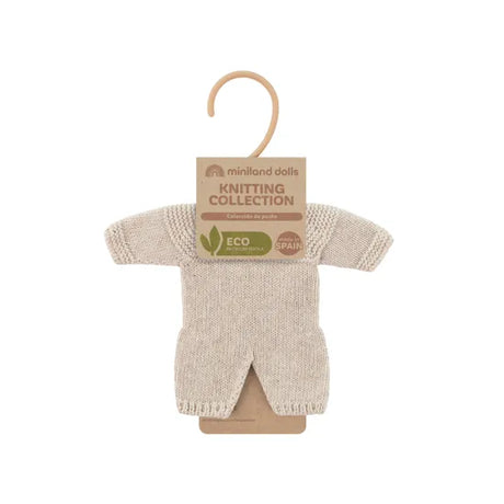 Miniland Knitted Doll Pyjamas 21cm  Linen - Modern Teaching Aids NZ